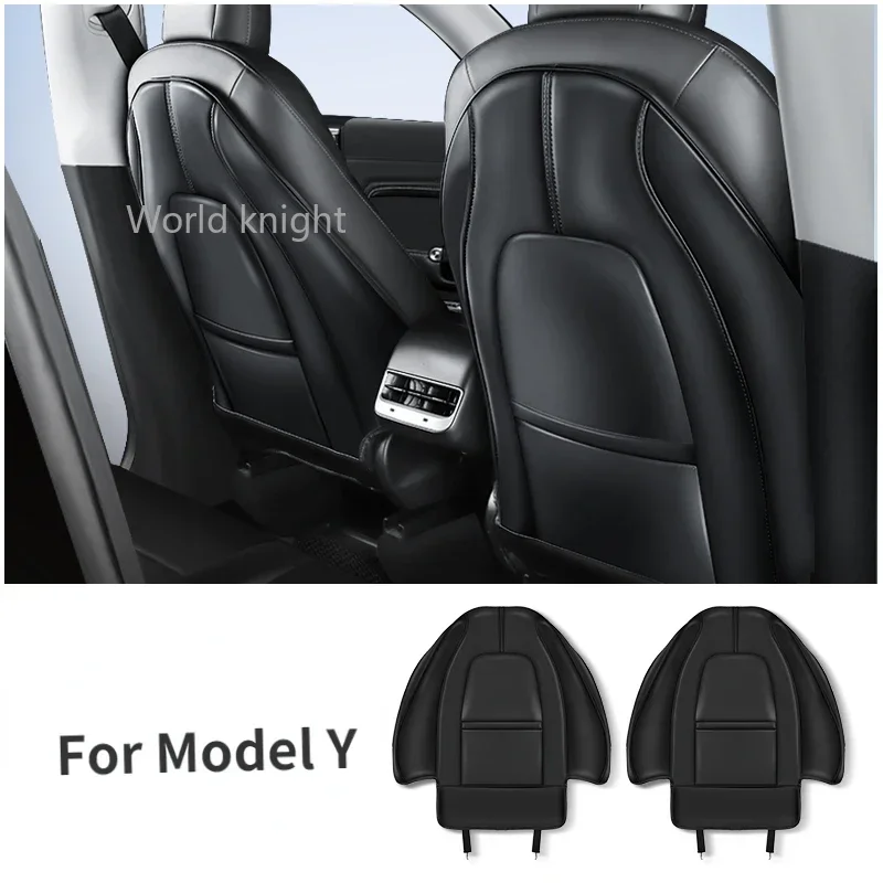 

Seat Back Anti Kick Pad Protector For Tesla Model 3 Y 2021-22 Mat Child Anti Dirty Leather Styling Car Interior Trim Decoration