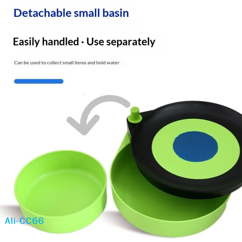 【C】Fishing Hand Tray Storage Box 2/3 Layers Pull Bait, Chair Tool Rotated 360 Degree Gift