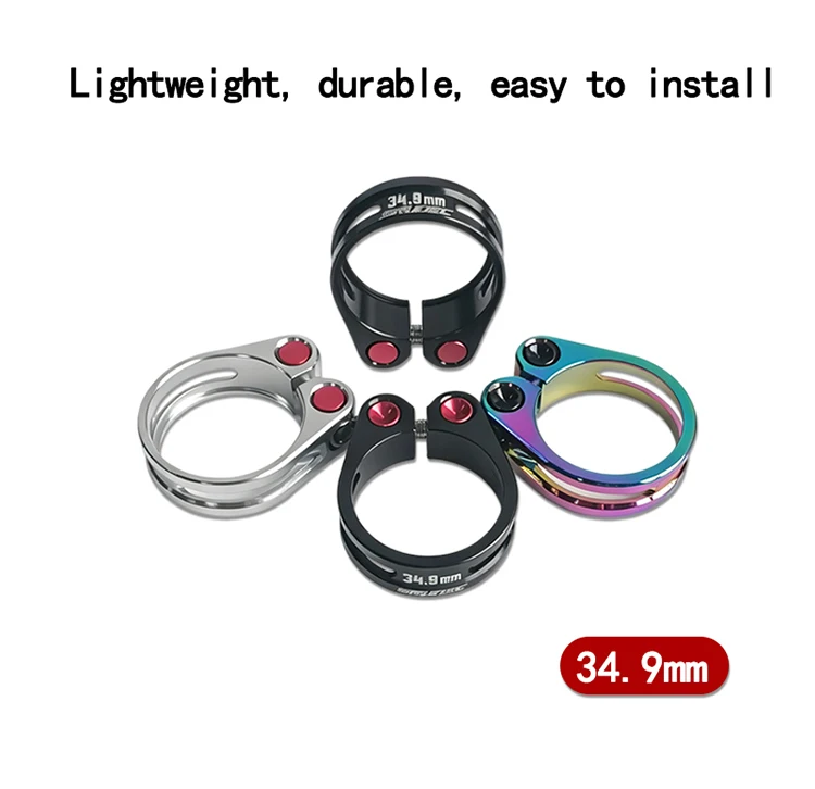 Aluminiumlegierung Fahrrad-Sattelstützenklemme Sattelrohrklemme MTB Fahrrad-Sattelrohrclip Fahrradteile Fahrradsattelklemme 31,8/34,9mm – Detail 4