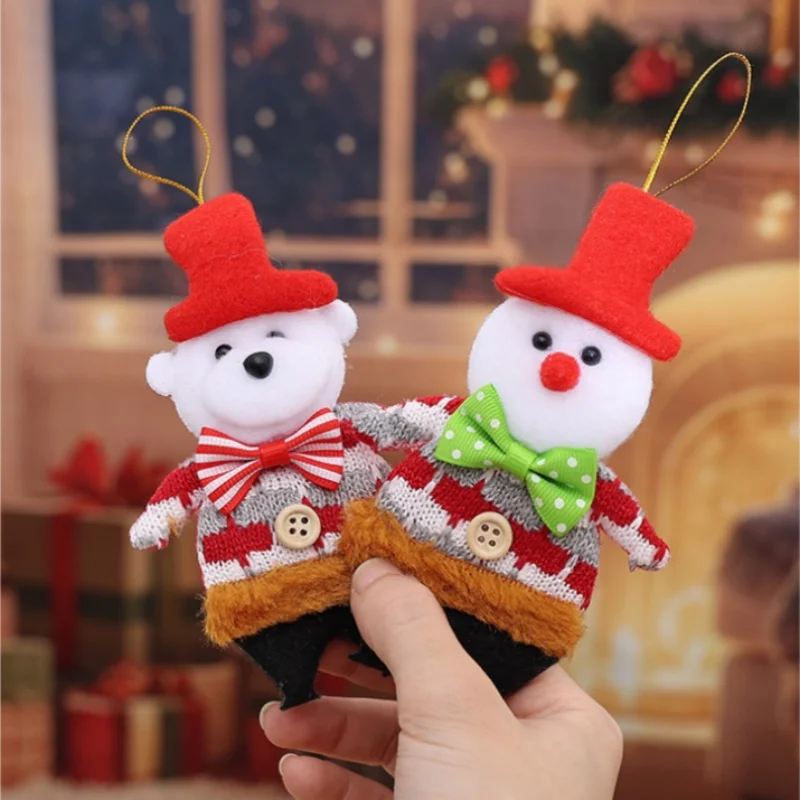 

1/4Pcs Christmas Christmas Tree Accessories Small Pendant Doll Dancing Old Man Fabric Small Hanging Pendant Gift Decoration