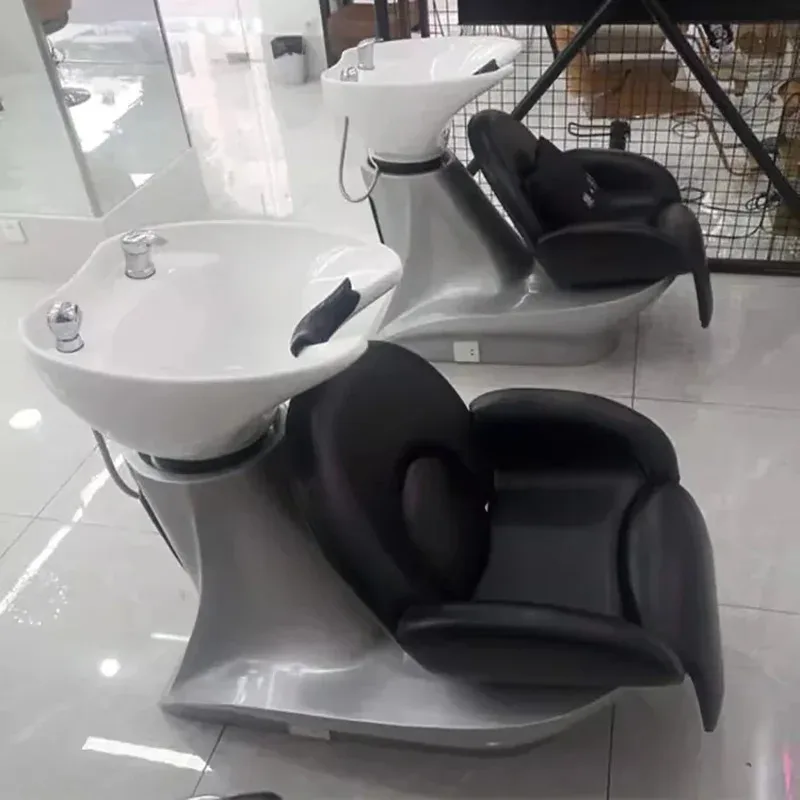 

2025 Unique Portable Shampoo Bed Stylish Modern Nordic-Style Hair Salon Shampoo Chair Ergonomic Barber Shop