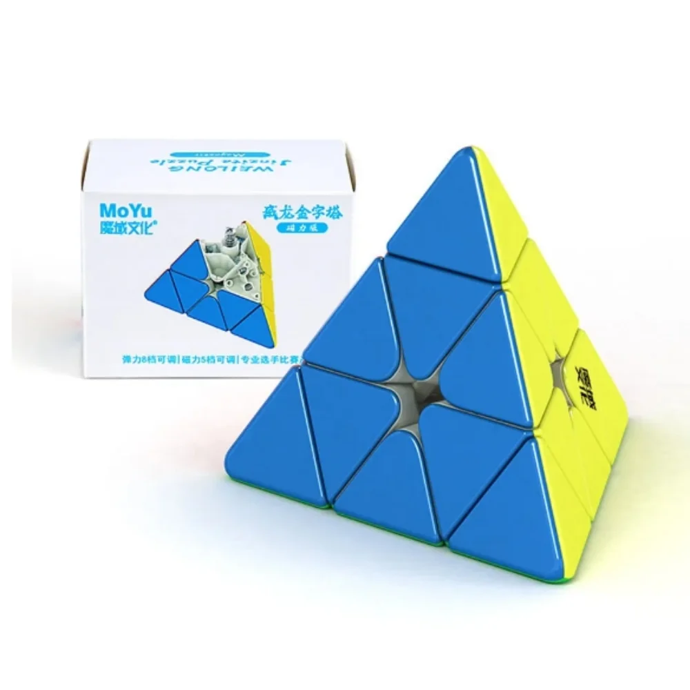 Moyu New Weilong WRM Pyramid Puzzle Stickerless Speed Magnetic Cube MagLev Cubes Toy Educational Magnetic Toys