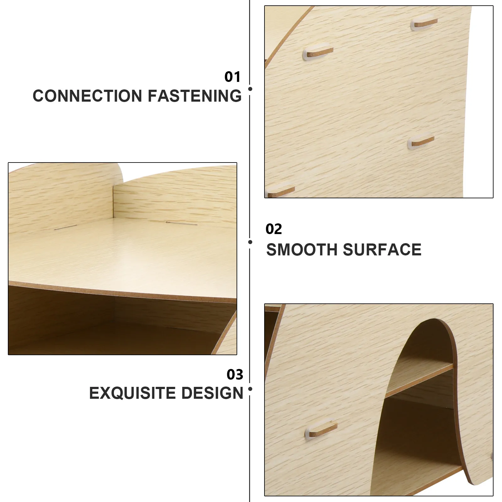 Wooden Desktop Organizer Storage Rack Modern Design Multi-Layer Storage Shelf Paper File Holder Office Supplies Desk Organizer