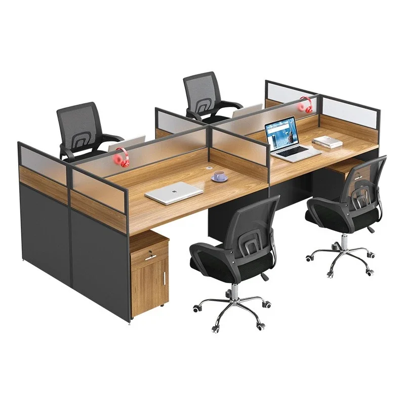 

Office staff four staff six staff office desk and chair combination simple modern screen desk