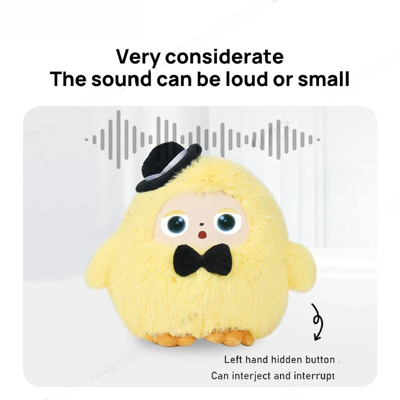 NEW HOT AI Plush Toy W/Smart Voice&LED Eyes,Interactive Companion for Kid/Adult‌Gift-ReadyRechargeable E-Pet open up fun life