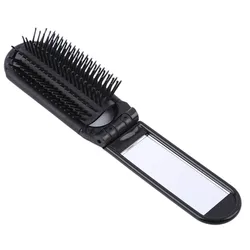 Plastic Folding Comb Portable Makeup Mirror Comb Foldable Massag Girl Bangs Fashionable Convenient Carry On Bag Comb