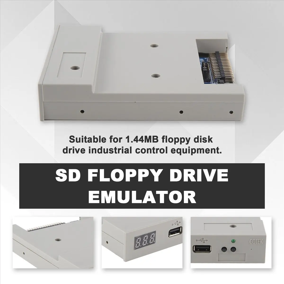 High-quality PC accessories in Stock Version SFR1M44-U100K USB Emulator Gray 3.5In 1.44MB SSD Floppy Drive