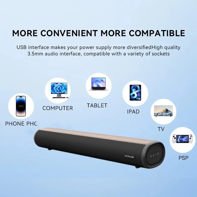 

60W High Power HIFI Home Theater Speaker Bluetooth TV Soundbar TV Echo Wall Speaker New Mini Karaoke Sound Box Sound Colunm