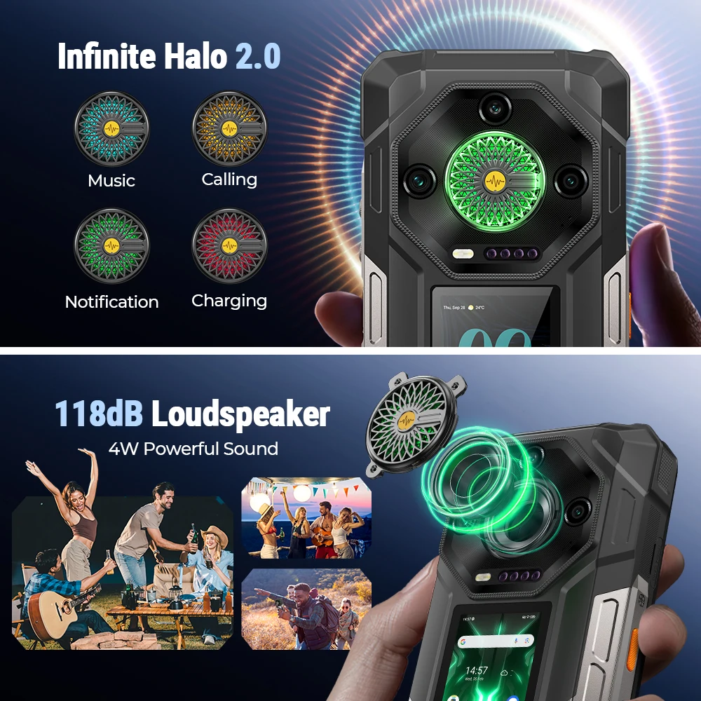 【2025 New】Ulefone Armor 33 Rugged Phone Smartphone Android 15 24GB+512GB 25500mAh Night Camera NFC Loud Speaker Versatile LED