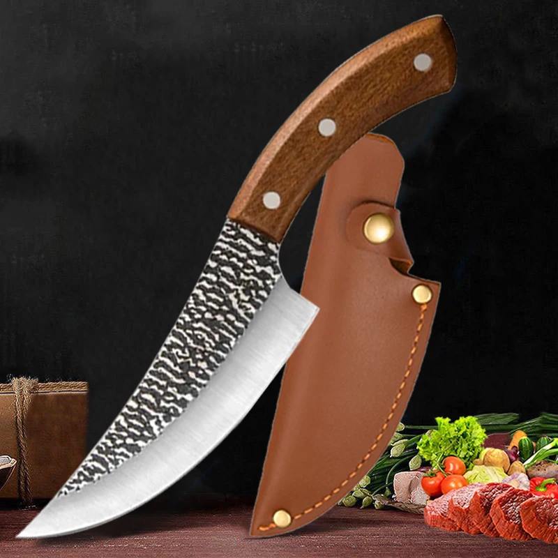 มีดปอกผักอเนกประสงค์, มีดปอกผลไม้ขนาดเล็กด้ามจับทำจากไม้มีดแบบพกพามีดหั่นเนื้อ