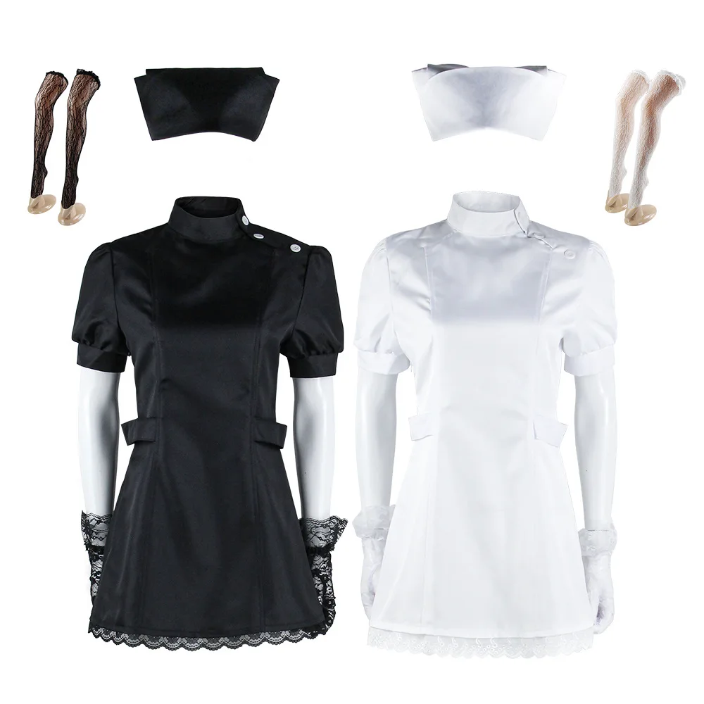 My Dress-Up Darling Marin Kitagawa Cosplay Costume Nurse Uniform Kuroe Shizuku Black White Nurse Dress Set Anime Suit image 3