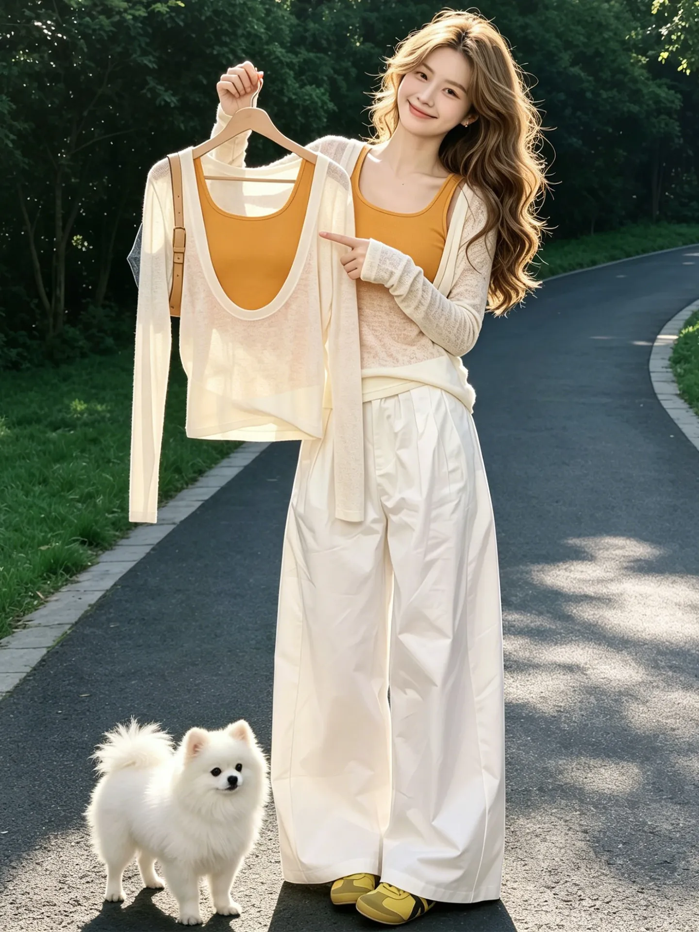 Retro Style Women's Loose Long Sleeve T-Shirt Summer Breathable Sun Protection Top Two-Piece Set Korean Fashion Casual Wear
