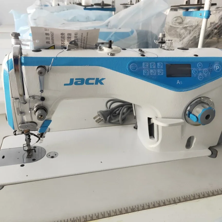 High speed automatic cut Jack A5 Industrial sewing machine single needle  lockstitch for T-shit