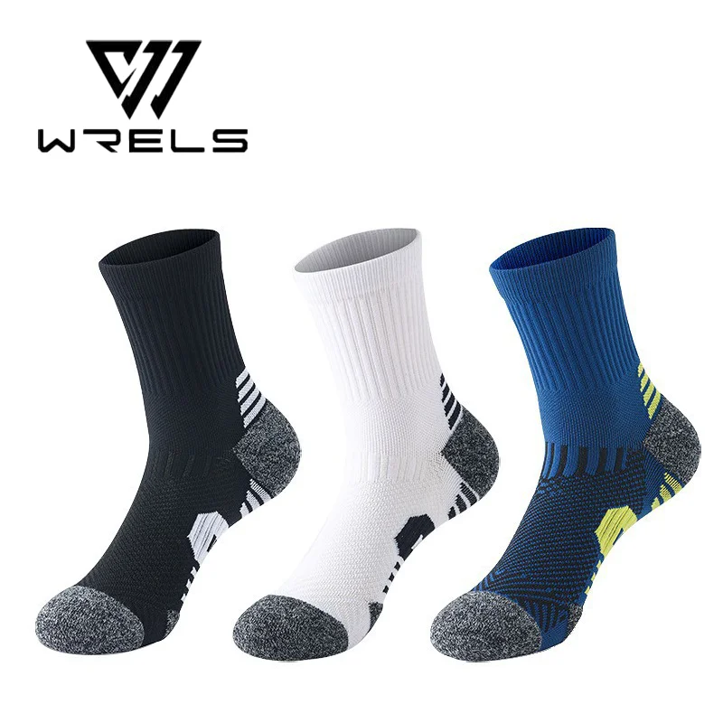 Sports Marathon Running Sock Men Professional Breathable Outdoor Hiking Socks Shock Absorbing Traning Stretch Cycling Socks