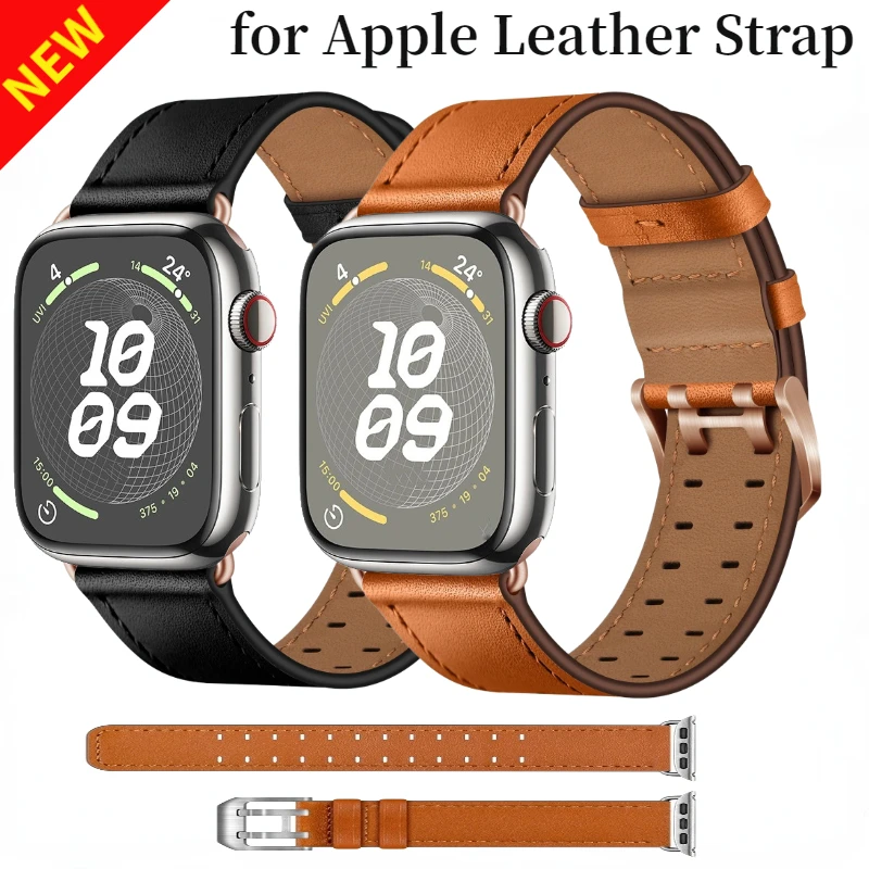 

Soft Leather Strap for Apple Watch Band 49mm 45mm 41mm 44mm 40mm 42mm 46mm Bracelet Wristband iWatch Ultra 10 9 8 7 6 5 4 3 2 SE