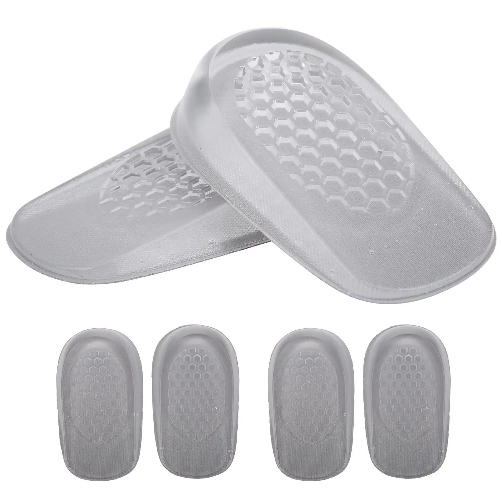 3 Pairs U-Shaped Heel Pads - Odor-Free, Sweat-Absorbing Inserts for Height Boost | Ideal for sports & Daily Wear