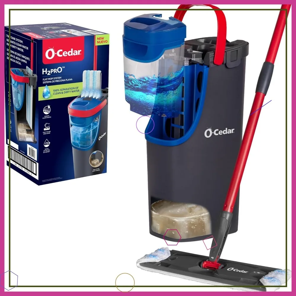 

Hydro Flat Mop System | Dual-Tank Design | Machine Washable Pad | Safe for Wood Floors & Tile