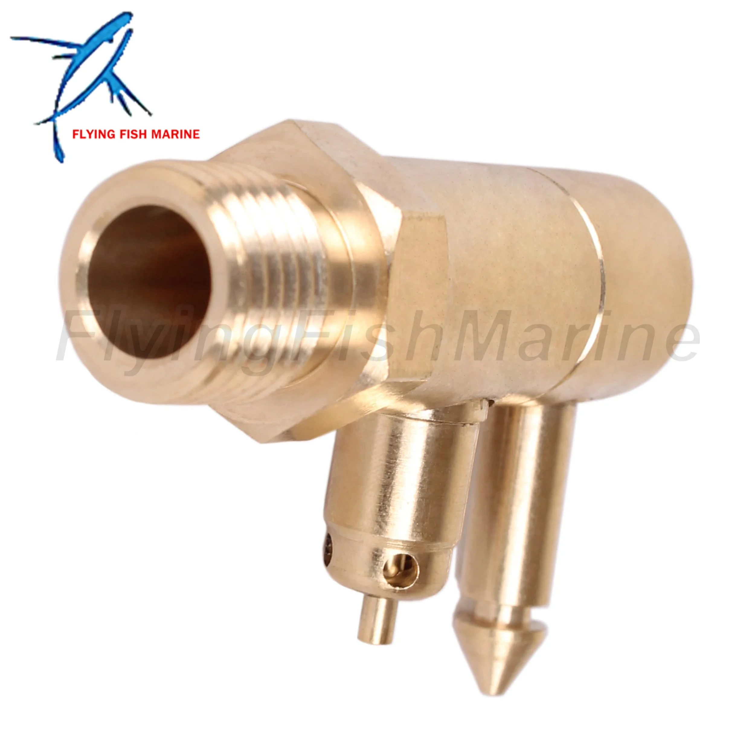 Outboard Motor Fuel Line Connector Fitting 8897-6 Brass Quick-Connect Fitting 1/4Inch NPT Male Thread for Yamaha, Tank Side Male