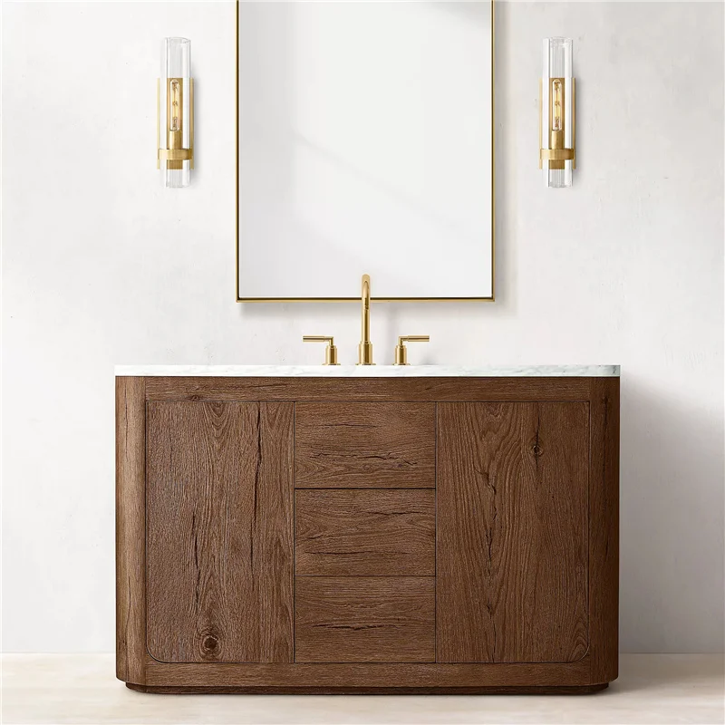 *American Simple Home Bathroom Cabinet Washing Table Vanity Table Washed Console Table
