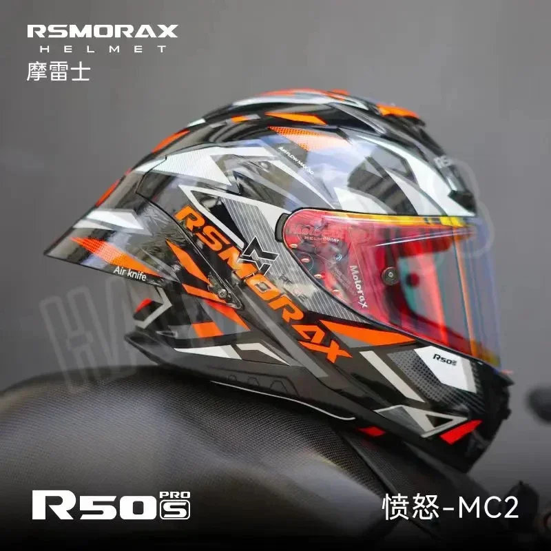 MOTORAX R50 All-season Motorcycle Helmet Big Tail Wing Men Women Helmet Full-face Safety Track Sports Helmet Cascos Para Moto