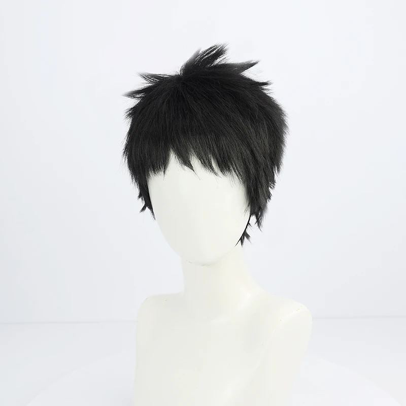 EVA Ikari Gendou Cosplay Costume Headwear Prop Wig Black Short Hair