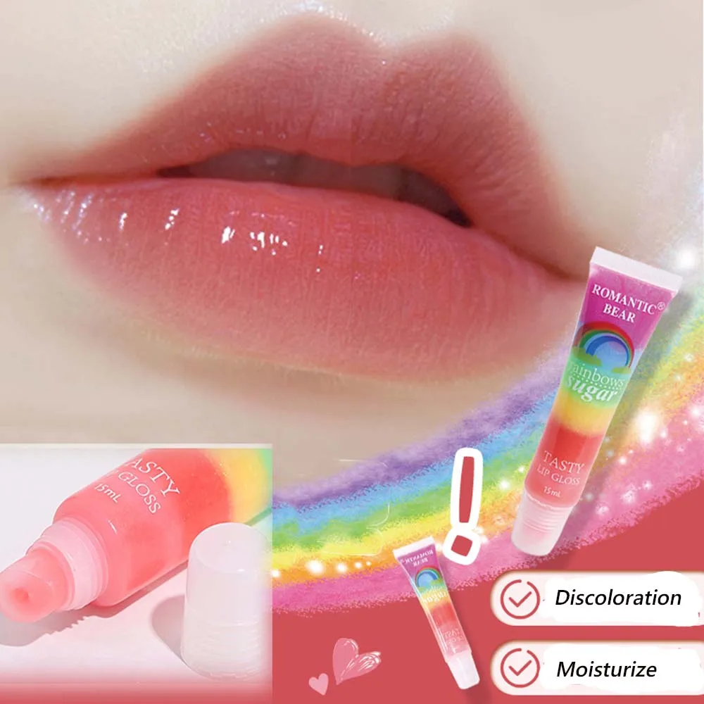 24Pcs Lip Gloss Set Rainbow Lip Jelly Hydrating Smooth Longlasting Non-stick Lip Gel Women Lips Makeup Wholesale