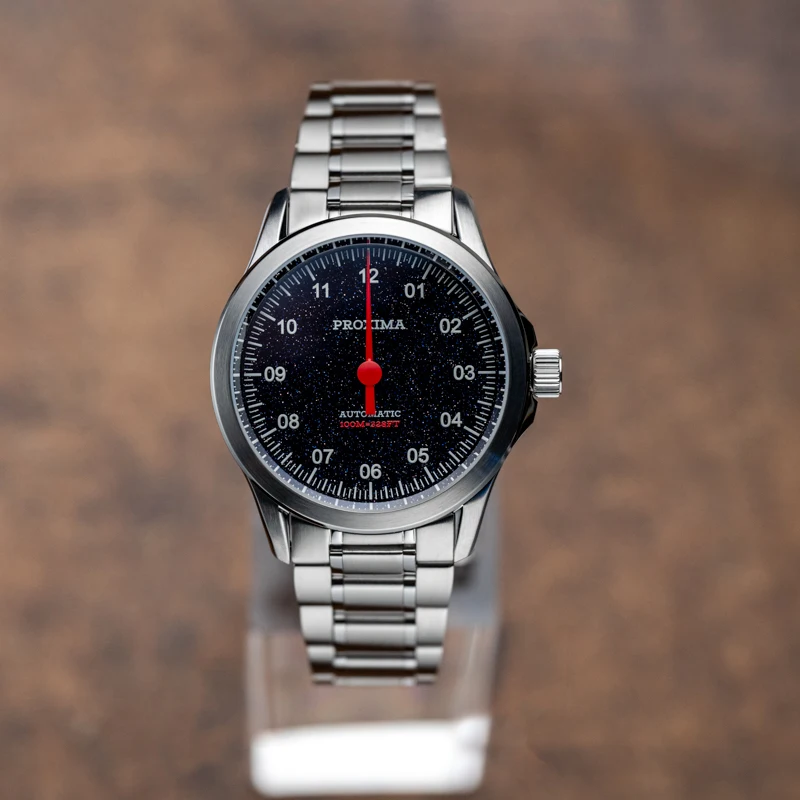 

PROXIMA мужские автоматические часы 39 мм механические наручные часы для дайвера 10ATM BGW-9 светящийся сапфир одна стрелка синий песочный циферблат Miyota 9015