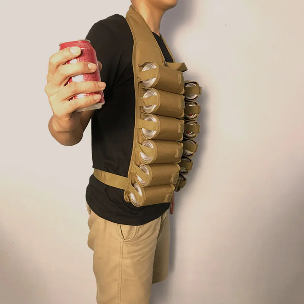 

Удобный жилет для пива: прочный уличный держатель для напитков с большим объемом для хранения, для кемпинга, путешествий, походов, портативный аксессуар для банок