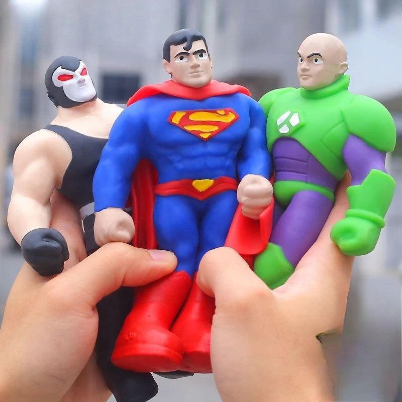 DC Justice League Cartoon Anime Superman Wonder Woman Joker Stretching Figure Unzip Soft Glue Model Student Gift Wholesale