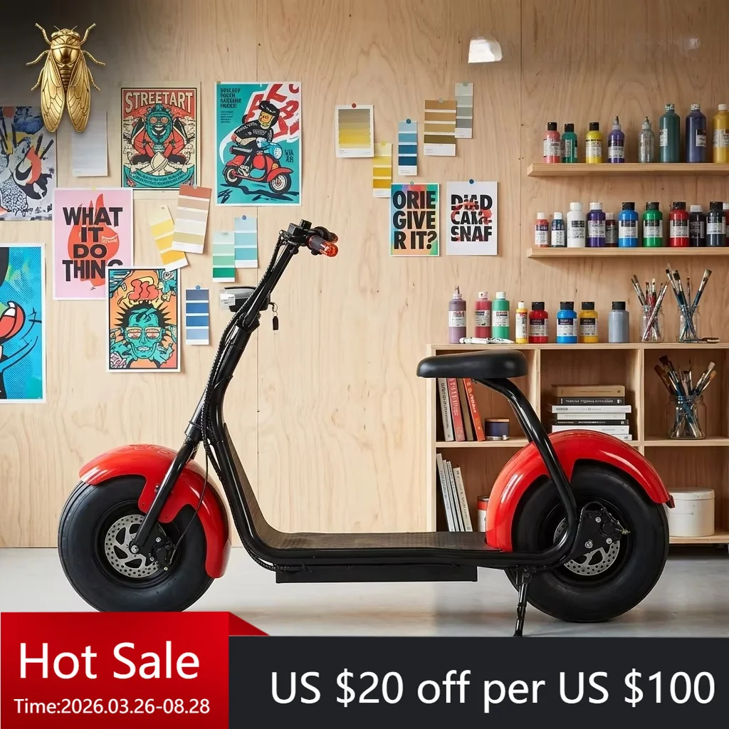 Tc Electric 2000 Watts 3000 Watts Chopper City Coco Scooter Two Wheels Aluminum Alloy Smart Electric Scooter Brushless Motor Lit