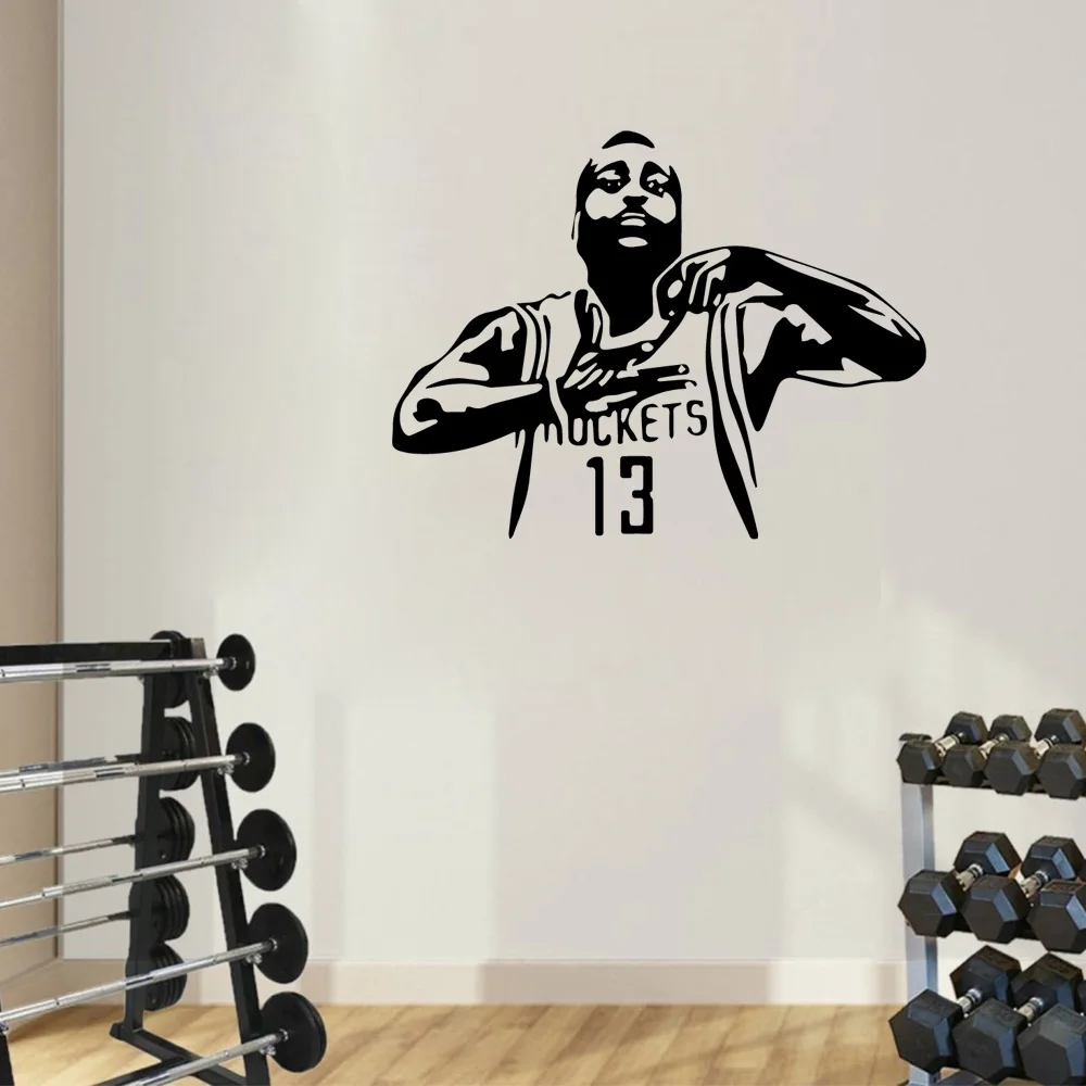 

1 pc Diy Basketball Player wallsticker Cartoon Wall Decals Pvc Mural Art Diy Poster Decor Living Room Bedroom Removable