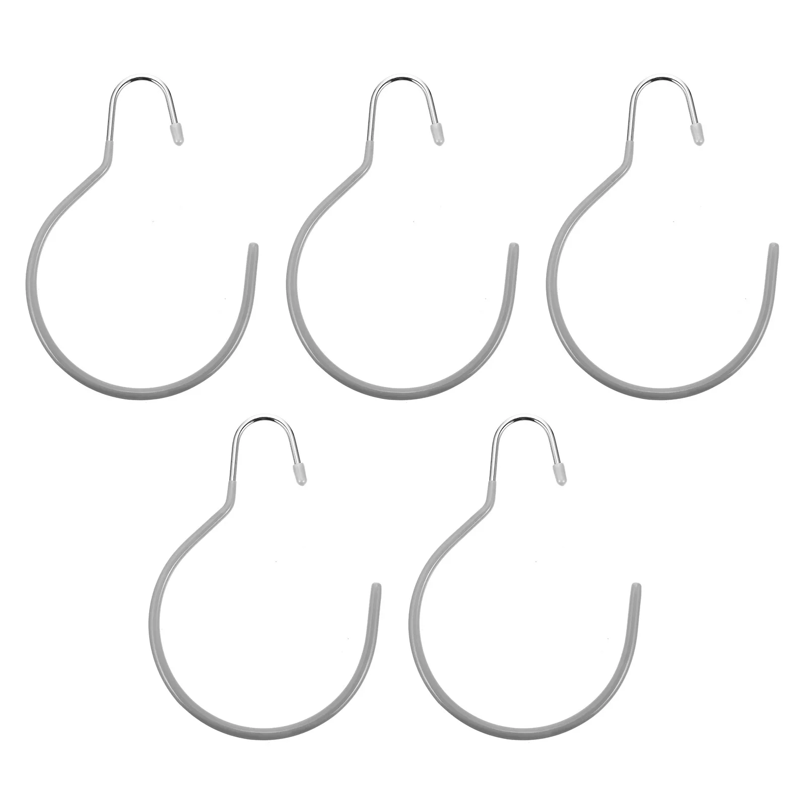 5 Pcs Coat Hangers Closet Clothes Hook Hooks Hanging Holder Silver Household Door for - view 6