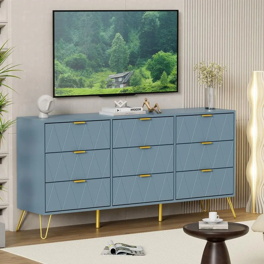 9-Drawer Wood Dresser 1
