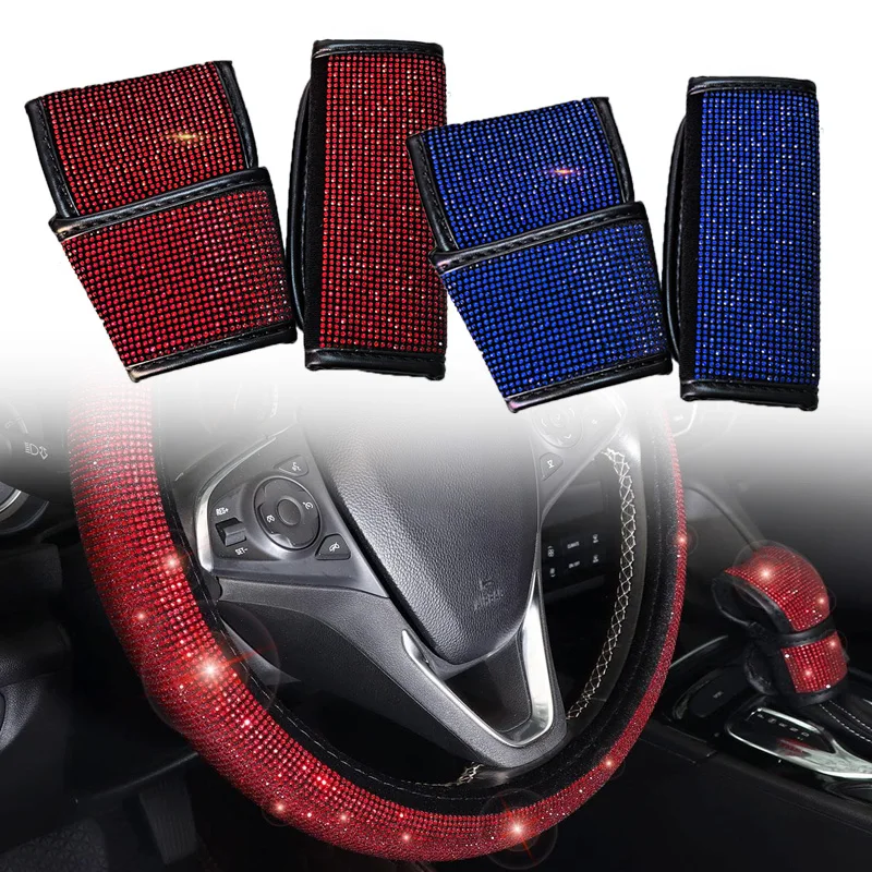 1pc hochwertige Auto Shift Griff Abdeckung oder Handbremse Abdeckung Bling Strass rutschfeste verschleißfeste Universal Auto Dekoration