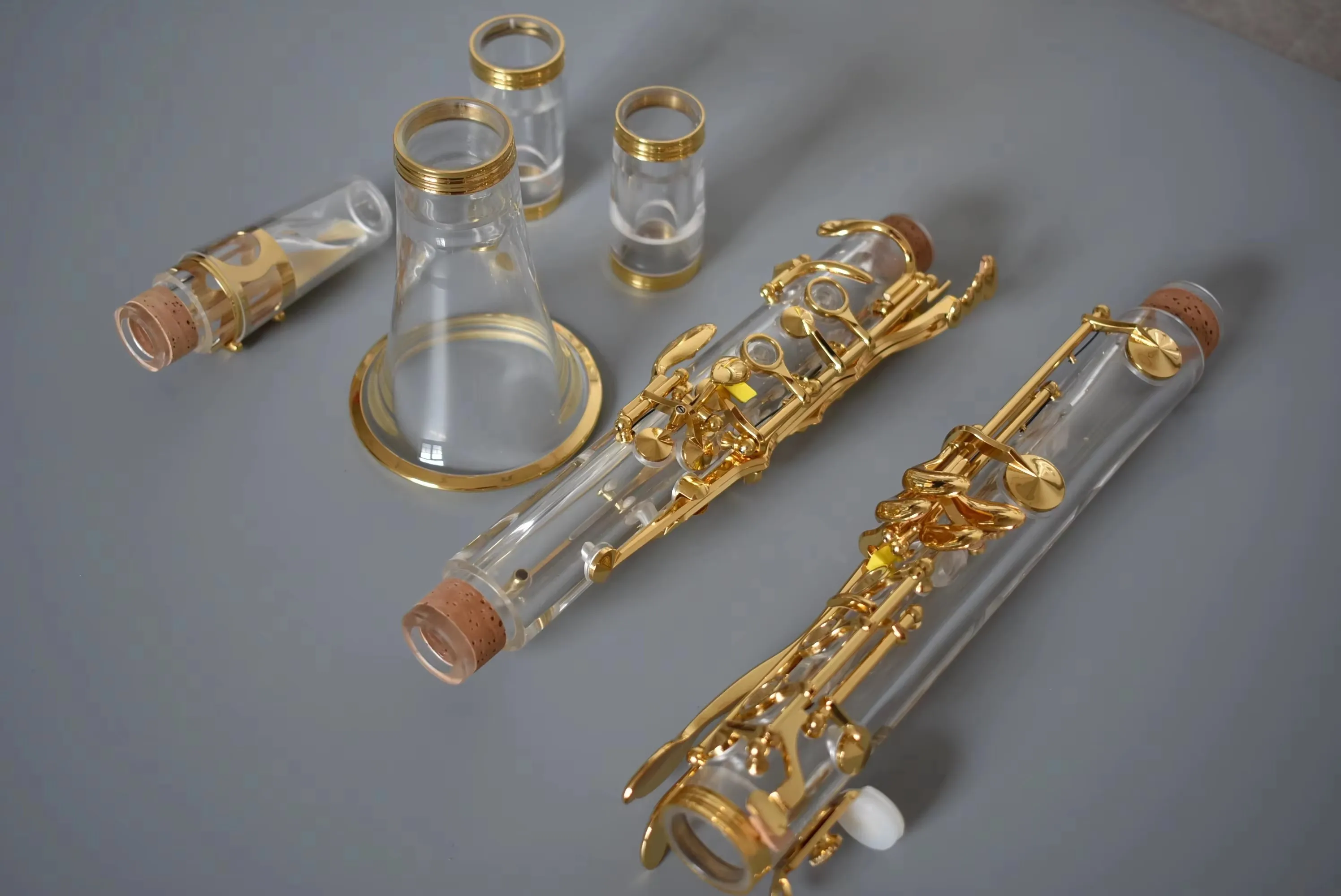 

（AAAAA）B-Flat Crystal Clarinet with Gold Plated Keys - Exquisite Craftsmanship And Exceptional Tone Quality