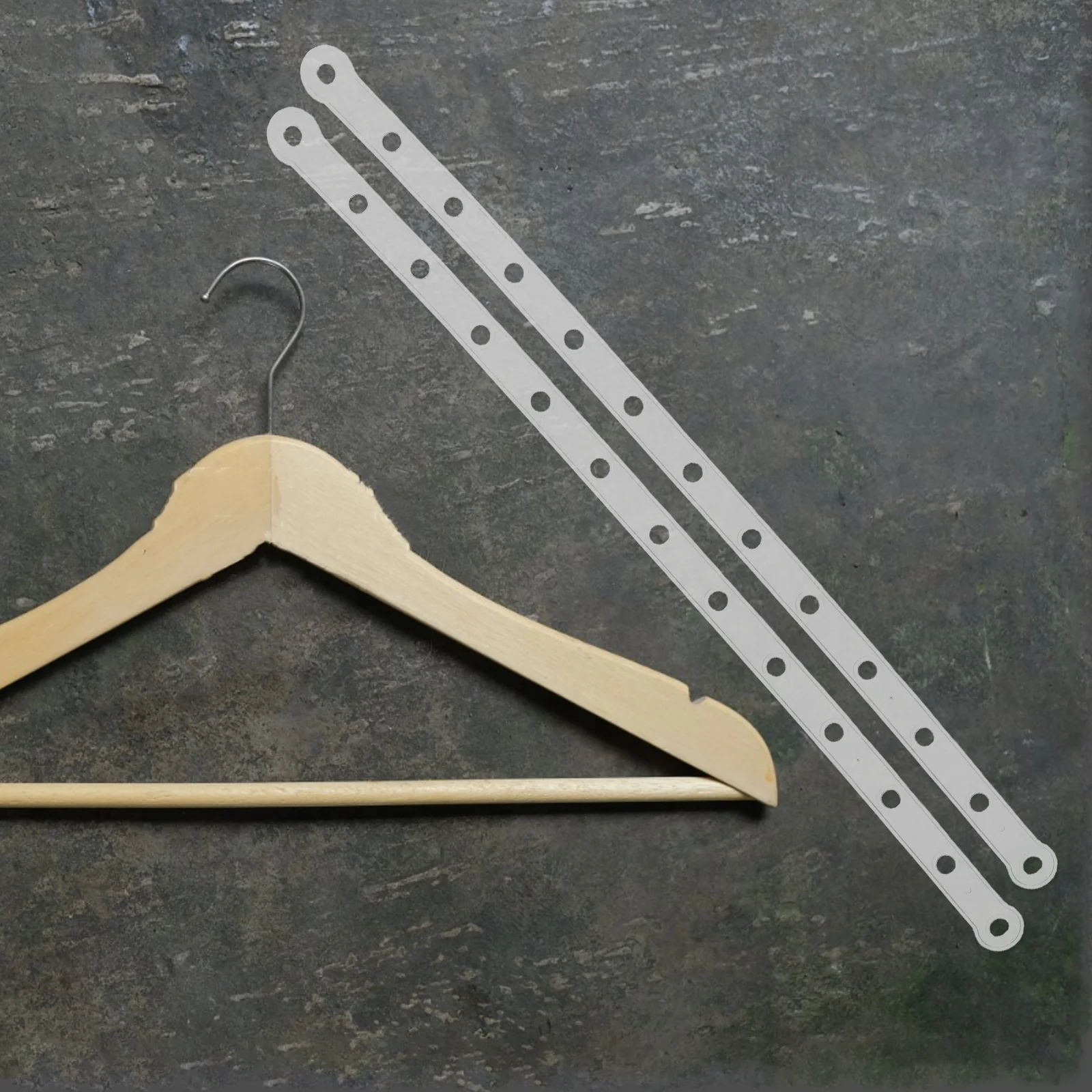 

40 Strip Heavy Duty Clothes Rack Plastic Hanging Strips White Closet Hanger Extender