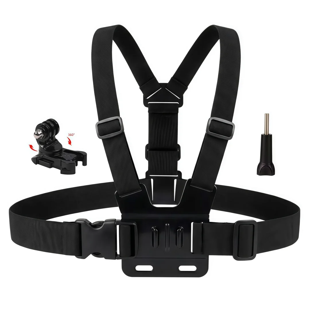 Sangle de poitrine pour caméra, compatible avec Gopro Hero 13, 12, 11, 10, 9, 8, 7, 6, 5, 4, Session