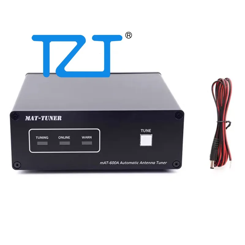TZT mAT-600A 1.8-500MHz 600W SSB High Power Universal Automatic Antenna Tuner DC12-14V for Shortwave Radios
