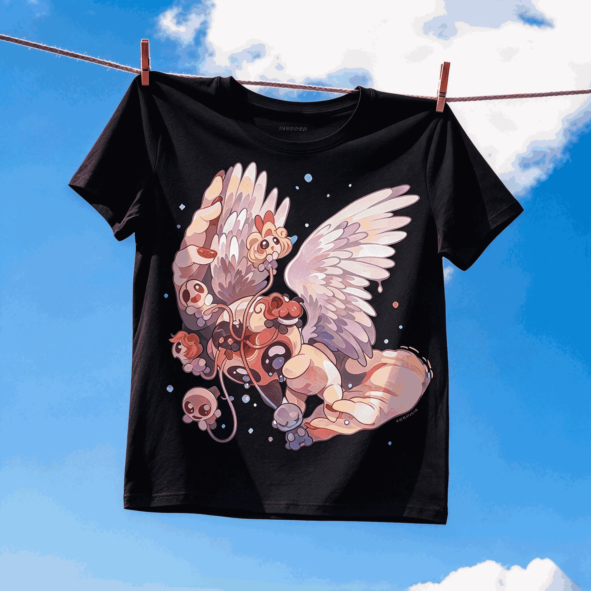 The Binding of Isaac Indie Streetwear Trendy Cotton Oversized Unisex Vintage Loose Breathable soft Print T-shirts for Men Women