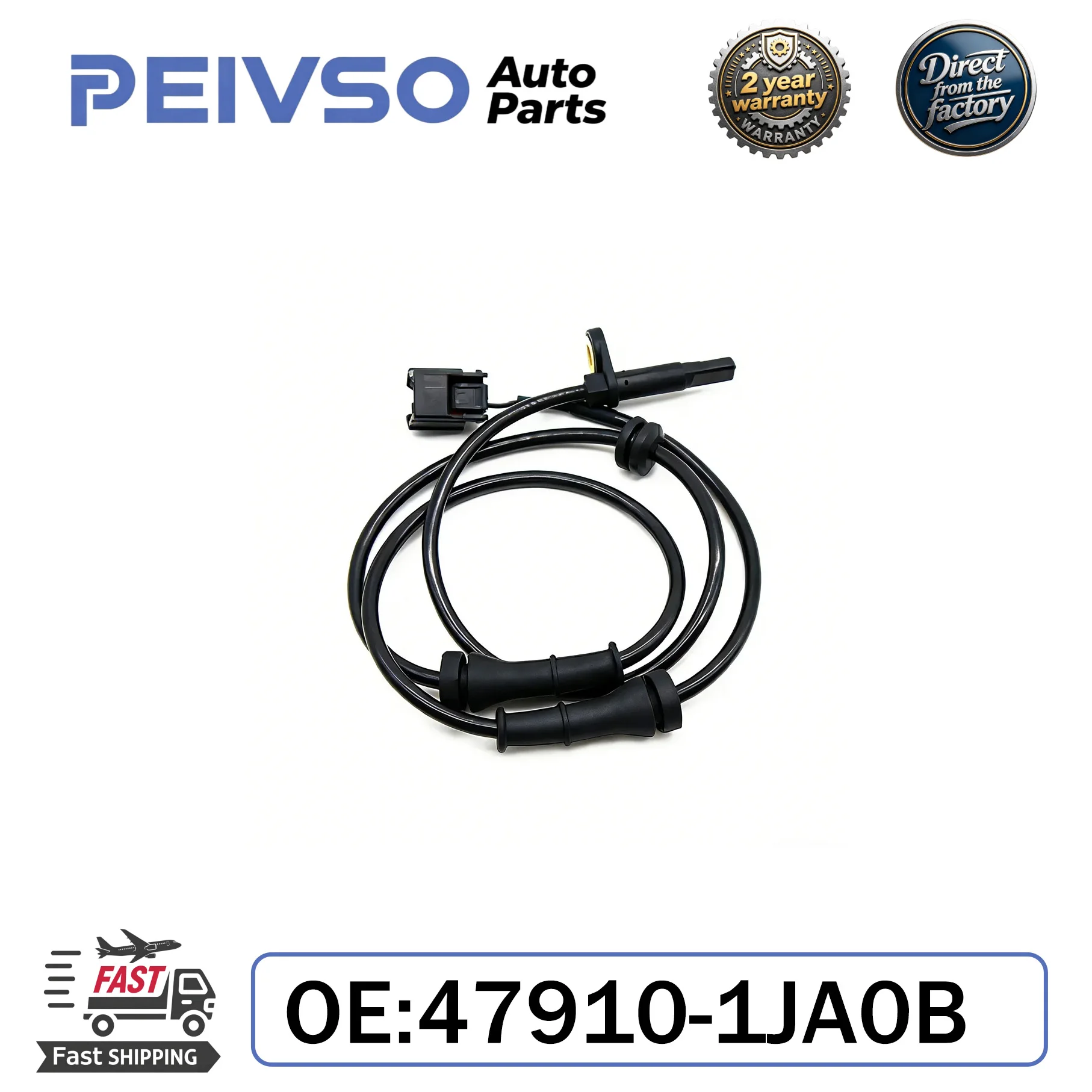 PEIVSO 47910-1JA0B 479101JA0B High Quality New Front/Left Right ABS Wheel Speed Sensor For Nissan Quest 2011-2017 3.5L MPV