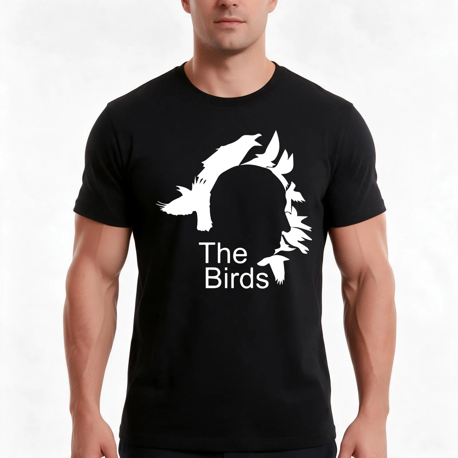 Alfred Hitchcock - The Birds T-Shirt Summer Casual Cotton Tee Oversized Streetwear Tops Vintage Graphic Print 100% Cotton
