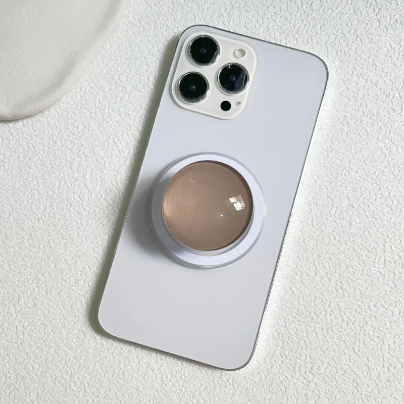 ل Magsafe حامل هاتف مغناطيسي لطيف مستدير ثلاثية الأبعاد كريستال زجاج قبضة الحديث آيفون 17 16 15 14 13 12 الذكية توك دعم الهاتف