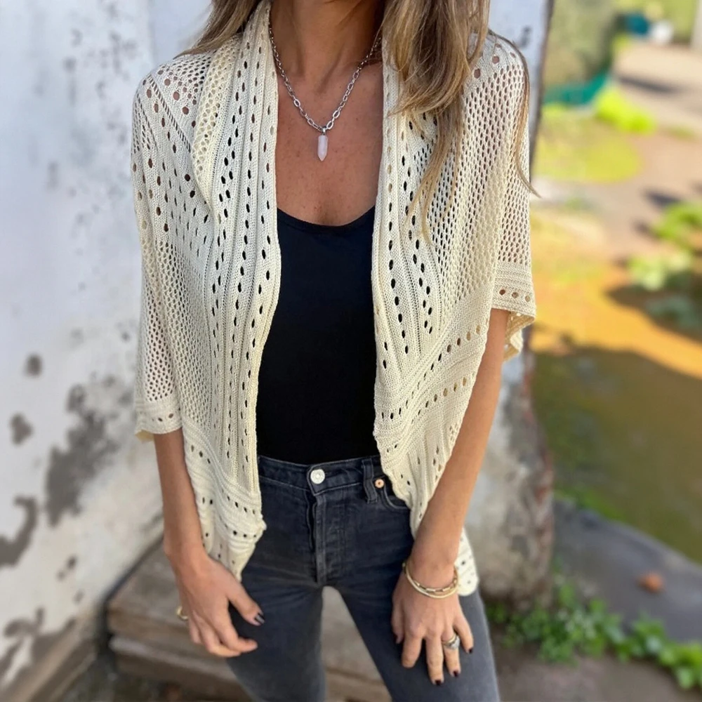 

Women's Long Sleeve Sweaters Soft Comfortable Plain Casual Open Front Fashion Daily Basic All Seasons