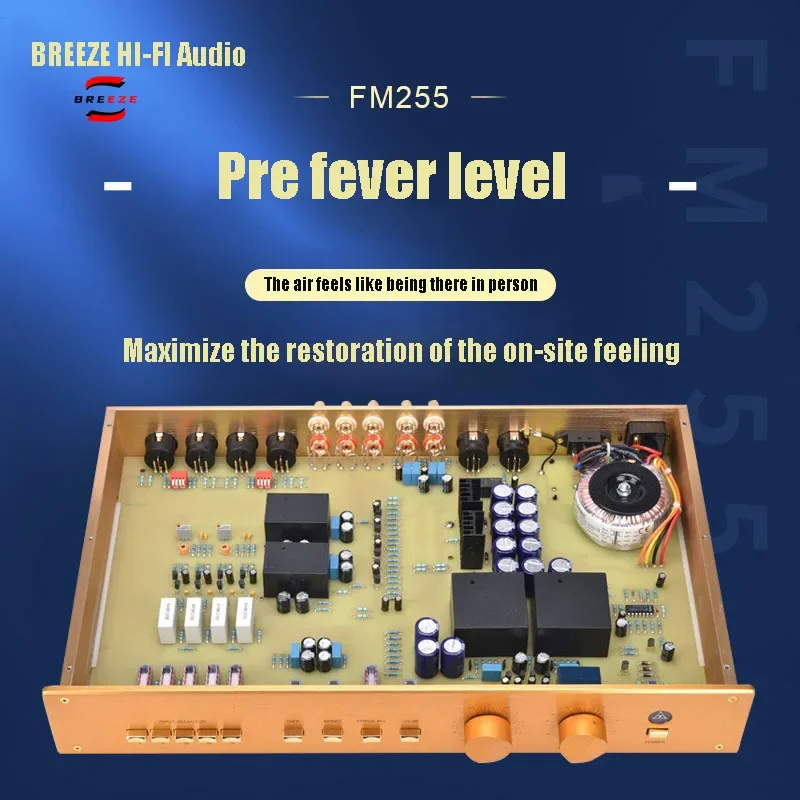 Vangua 2025 Reproduction of imported HI END FM255 fever level preamplifier transistor amplifier fully balanced hifi preamplifier