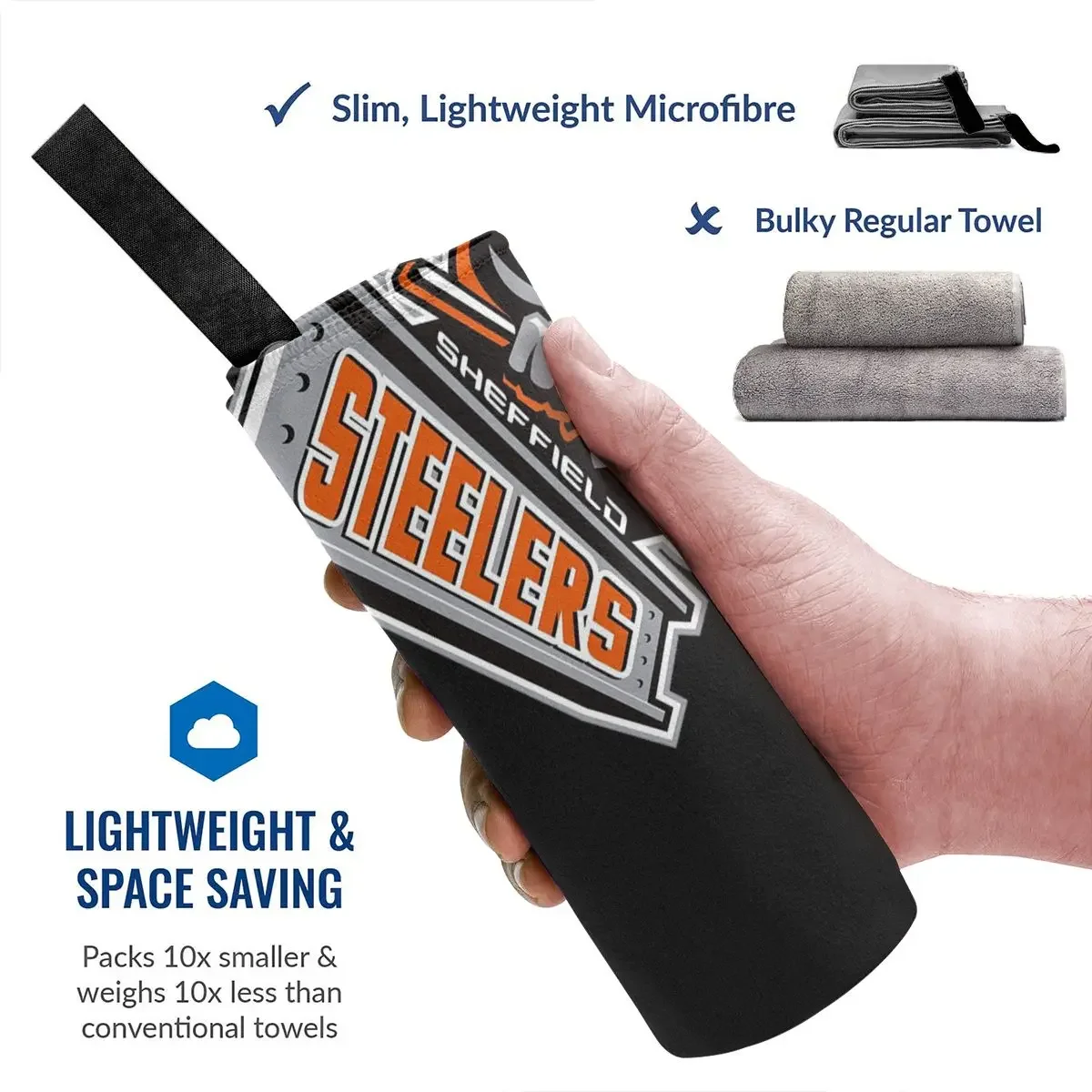 منشفة شيفيلد ستيلرز للشاطئ من الألياف الدقيقة الناعمة سريعة الجفاف ماصة لتسلق الجبال #3