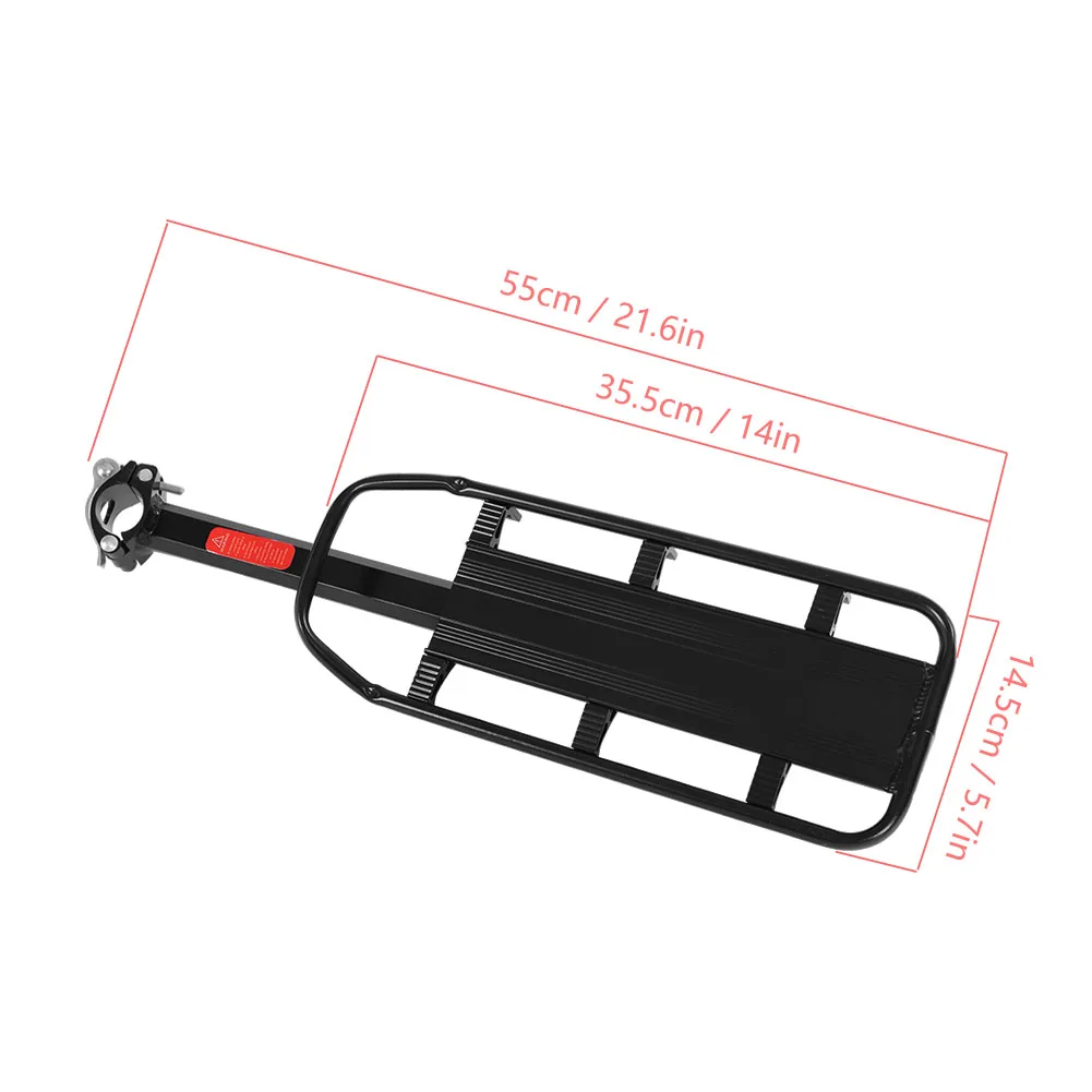 Luggage Carrier Rear Rack Quick Release  Rear Seat Rack Adjustable Mountain Bike Luggage Carrier With Reflector