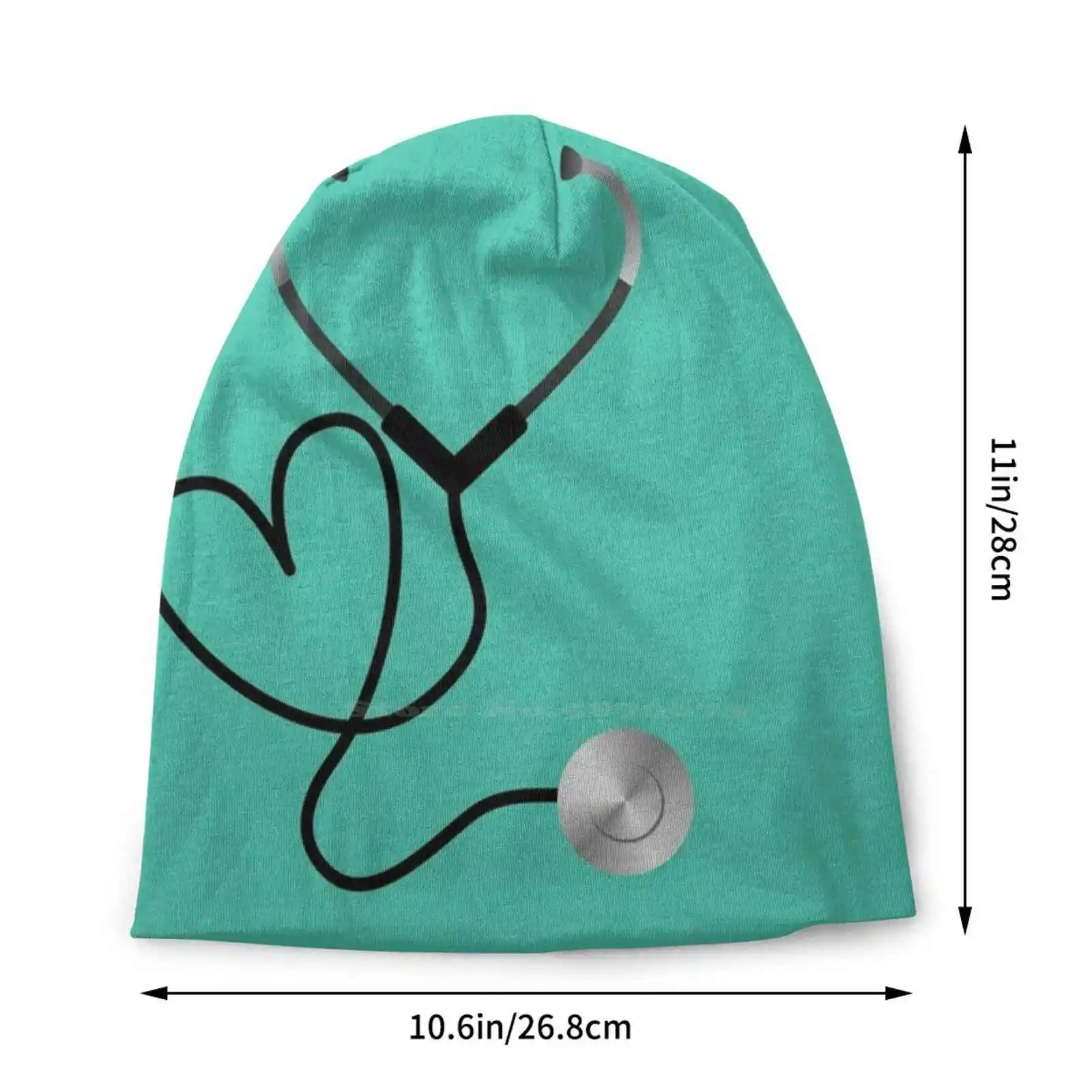 Heart Stethoscope Knitted Hat Warm Beanie Outdoor Caps Heart Stethoscope Doctor Nurse Pediatrician Love Doctors Office