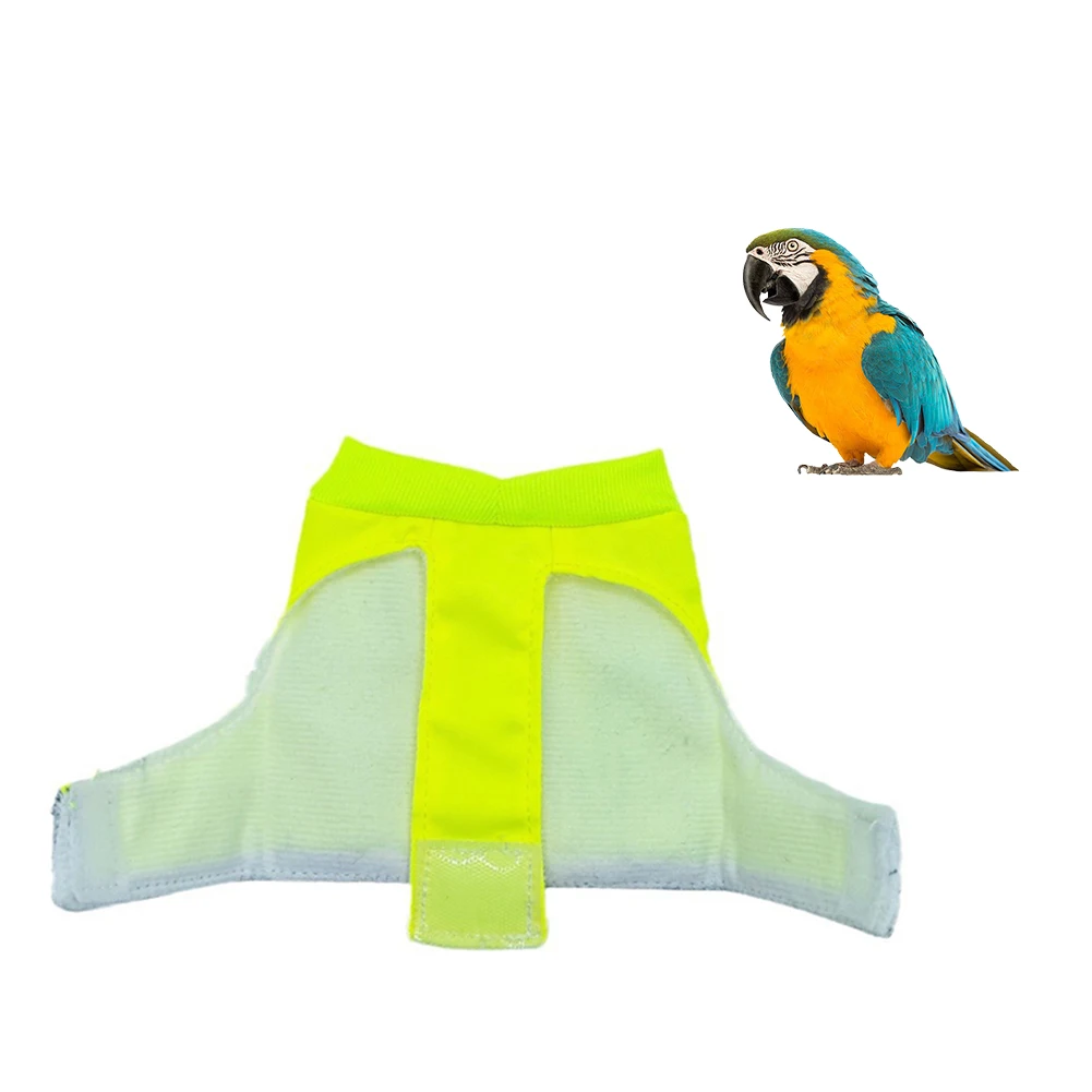 Bird Harness Leash Adjustable Reflective Parrot Training Flight Harness Vest Waterproof  For Budgies Parakeet Cockatiels