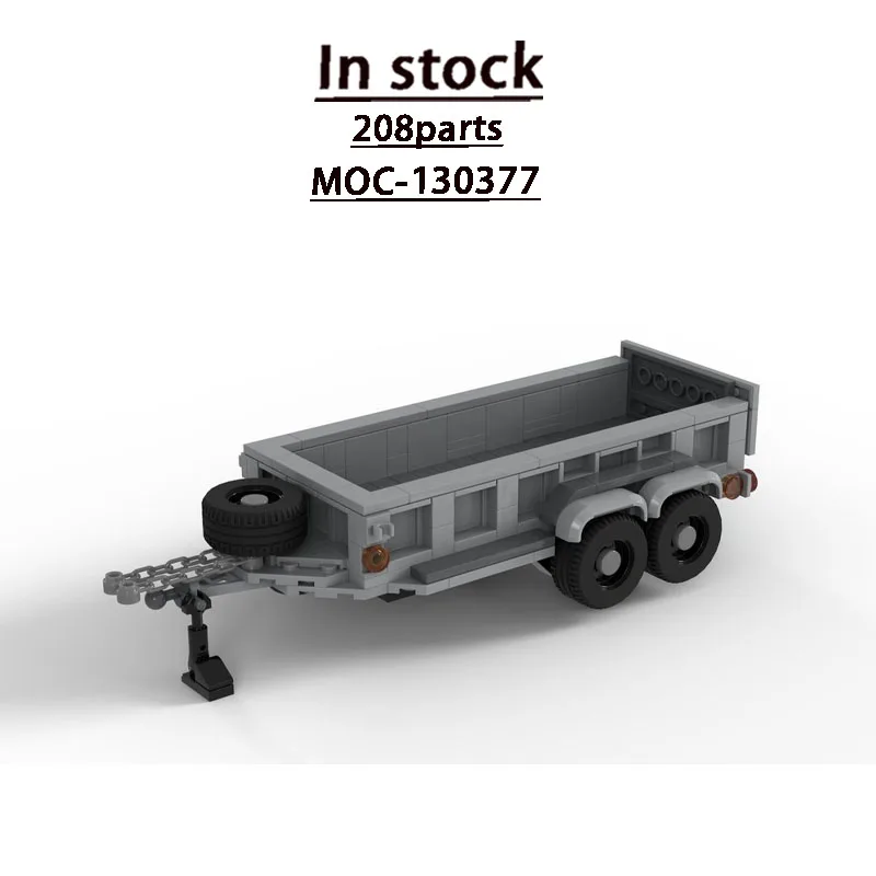 MOC-130377 New Urban Small Three-Axle Trailer Building Block Model 208parts MOC Boys Children's Birthday Building Block Toy Gift