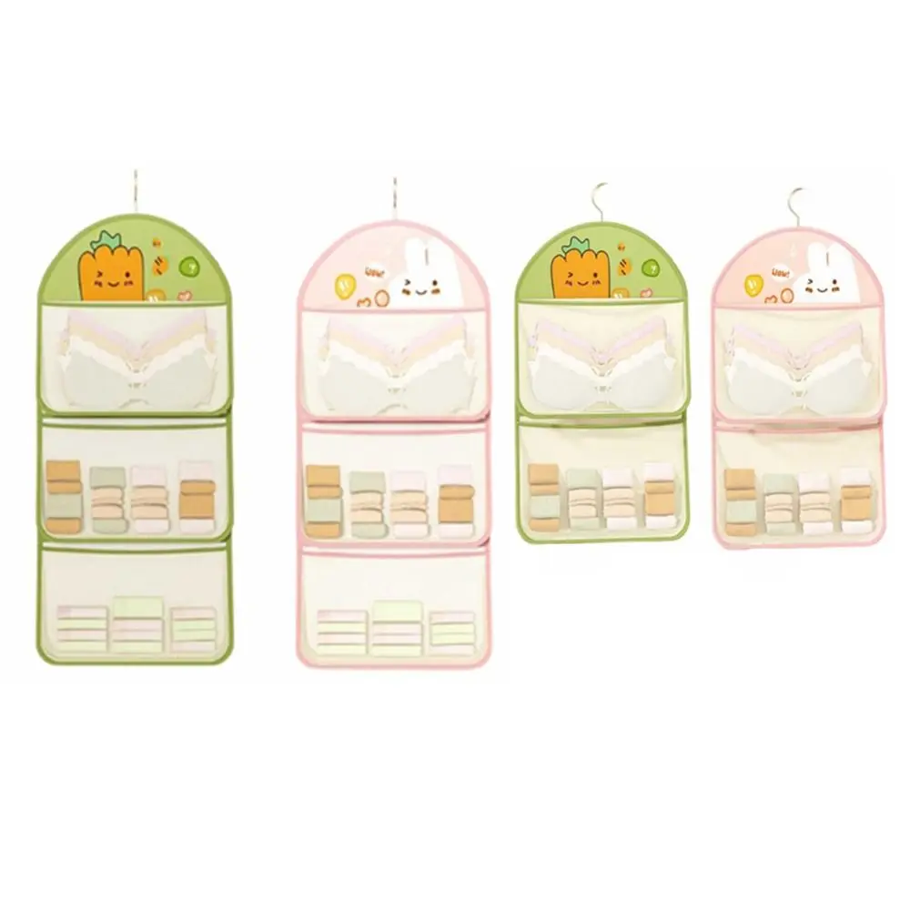 

Cartoon Underwear Storage Organization Large Capacity Space Saving Hanging Door Organizer Mesh Pockets Portable